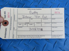 Bentley Continental GT interior right C pillar trim panel #8874