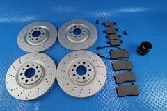Alfa Romeo Giulia front rear brake pads & drilled rotors Free filter #11328