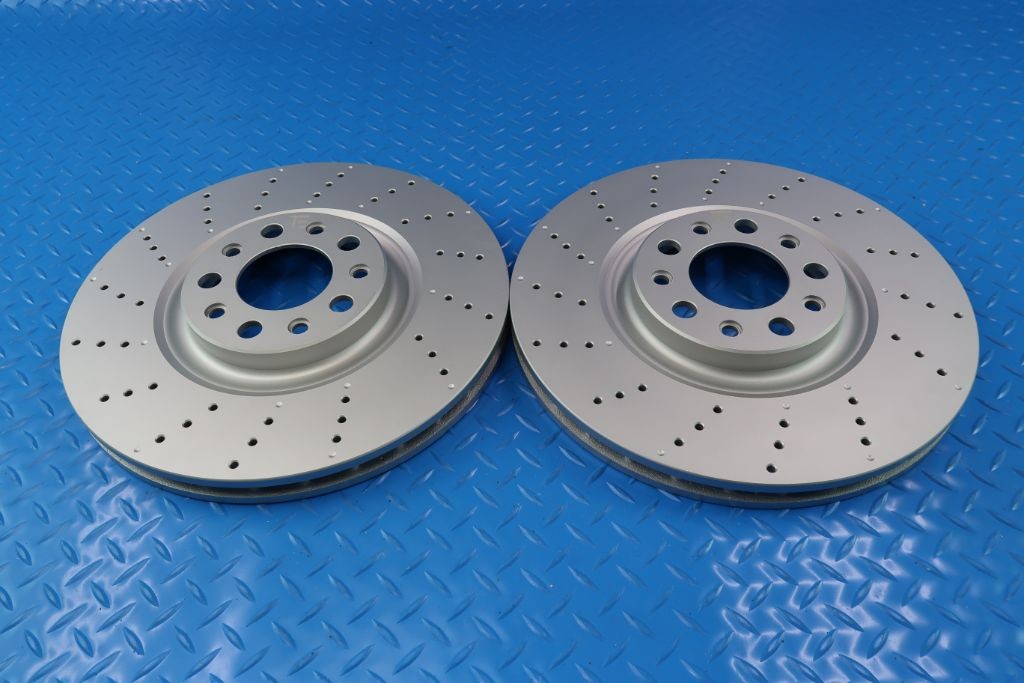 Alfa Romeo Stelvio front brake pads & drilled rotors + filters TopEuro #11338