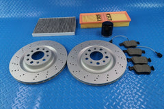 Alfa Romeo Stelvio rear brake pads & drilled upgraded rotors TopEuro #11340