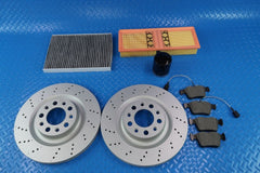 Alfa Romeo Giulia filters & rear brake pads drilled rotors TopEuro #11332