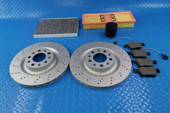 Alfa Romeo Giulia filters & rear brake pads drilled rotors TopEuro #11332