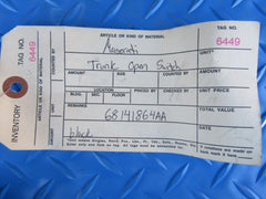 Maserati Ghibli Quattroporte trunk open switch black #6449