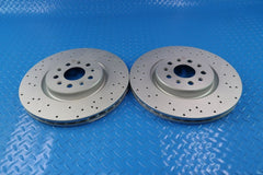 Maserati Ghibli Base front brake disc drilled upgraded rotors #11343