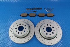 Maserati Ghibli Base rear brake pads & drilled upgraded rotors #11344