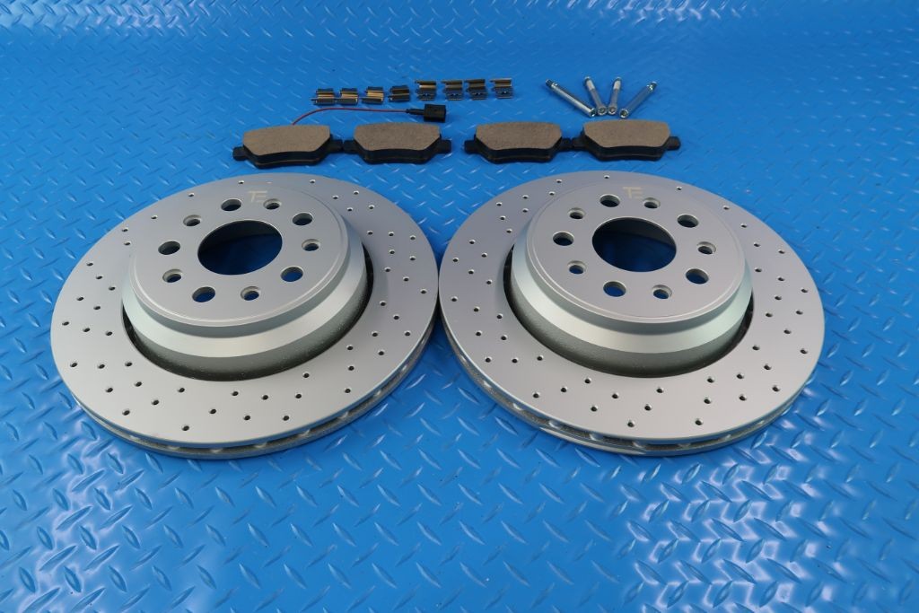 Maserati Ghibli Base rear brake pads & drilled upgraded rotors #11344