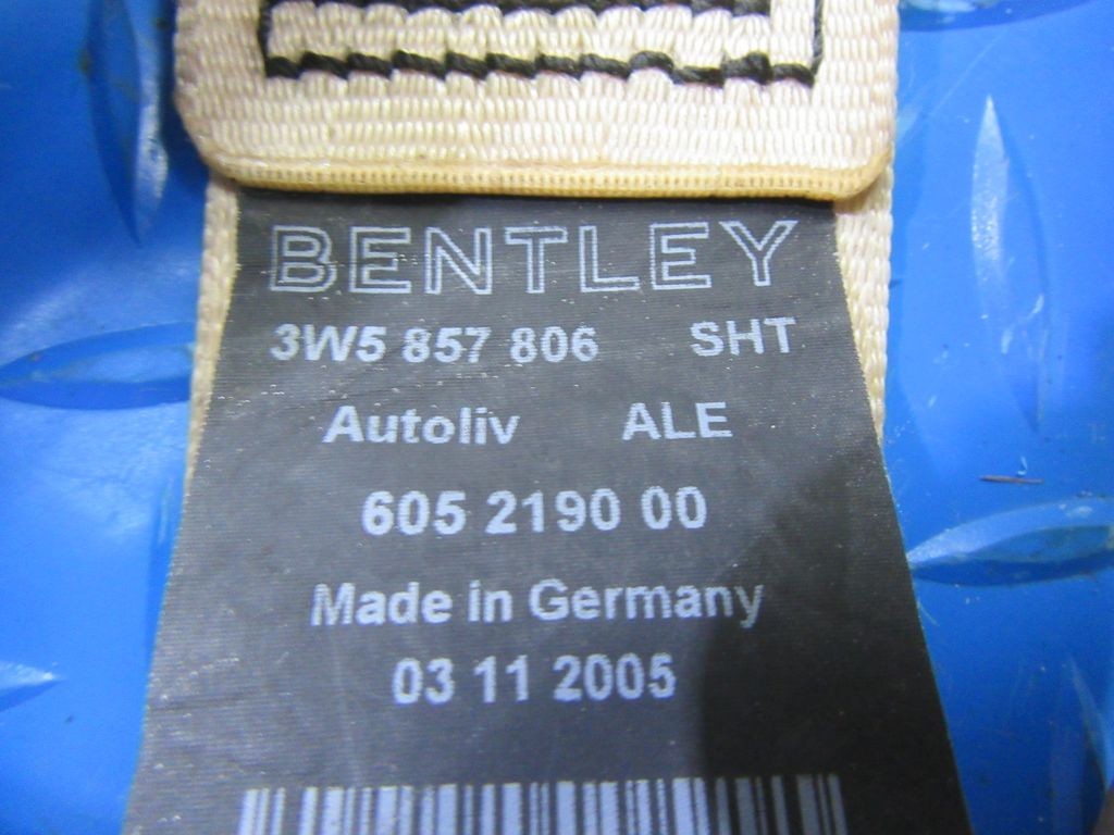 Bentley Continental Flying Spur rear right seat belt retractor #8927