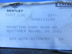 Bentley Continental GT GTC right tail light mounting plate #0831