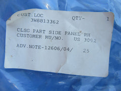 Bentley Continental GT GTC right rear quarter panel repair plate #0816