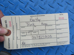 Bentley Continental GTC right trunk boot hinge #8946