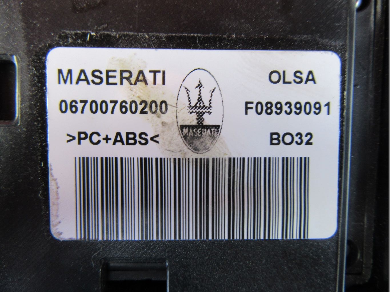 Maserati Ghibli Quattroporte front overhead dome light console #1012