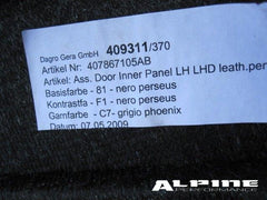 Lamborghini Gallardo left door panel