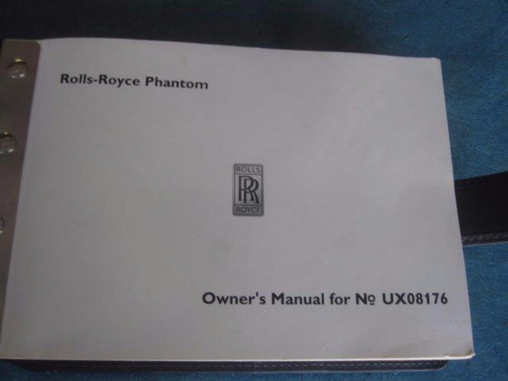 Rolls Royce Phantom Owners Manual