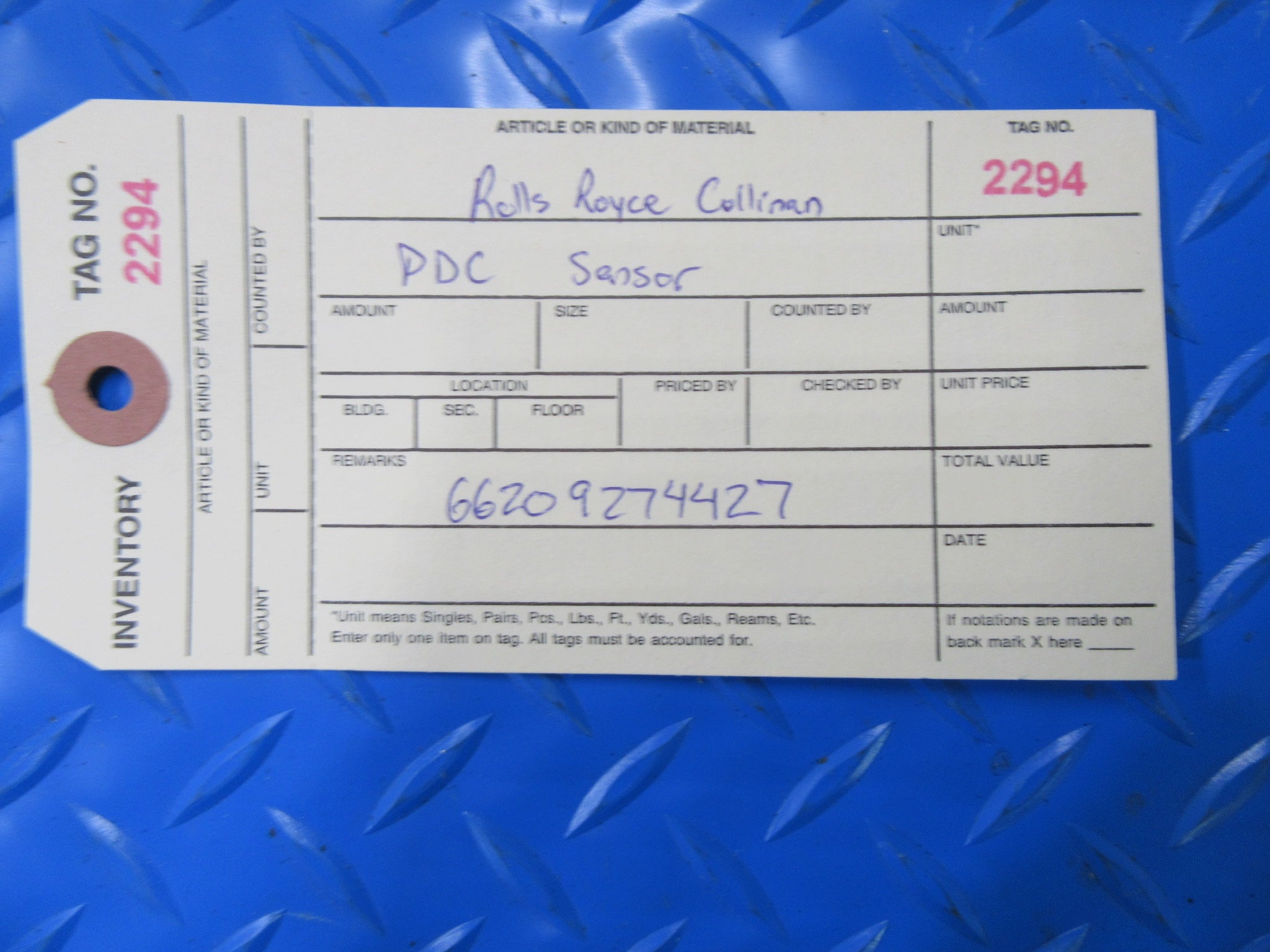 Rolls Royce Cullinan rear bumper pdc parking distance sensor #2294