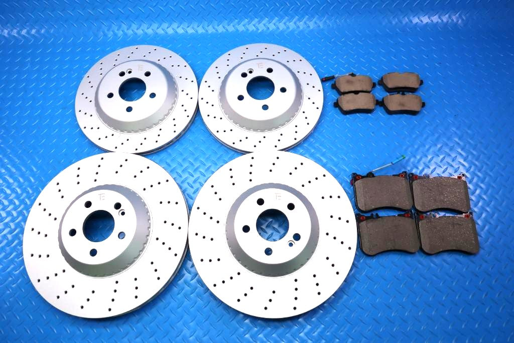 Mercedes S class S550 S550e S560 S450 front rear brake pads & rotors TopEuro #12484