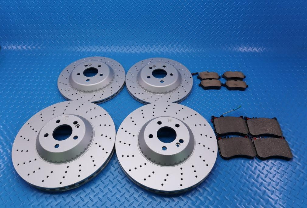 Mercedes S class S550 S550e S560 S450 front rear brake pads & rotors TopEuro #12484