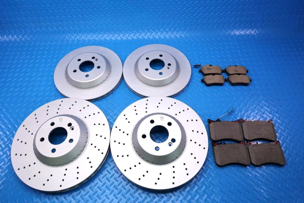 Mercedes S class S550 S560 S450 front and rear brake pads & rotors TopEuro #12475
