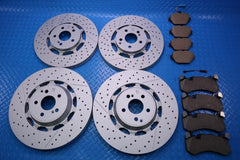 Mercedes E63 AMG S front rear brake pads & rotors Low Dust TopEuro #13017