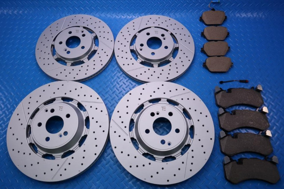 Mercedes E63 AMG S front rear brake pads & rotors TopEuro #12476