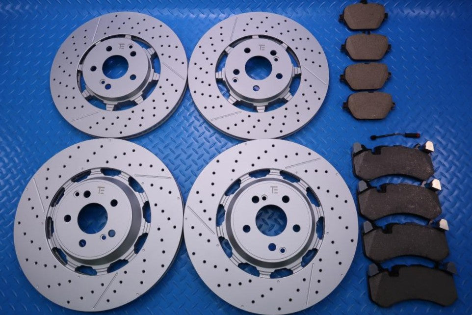 Mercedes E63 AMG S front rear brake pads & rotors TopEuro #12519