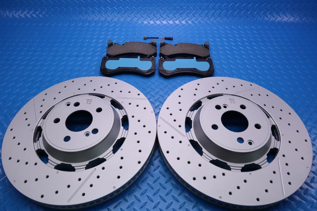 Mercedes E63 AMG S Glc63 Gt53 Gt63 front brake pads & rotors Low Dust TopEuro #13019