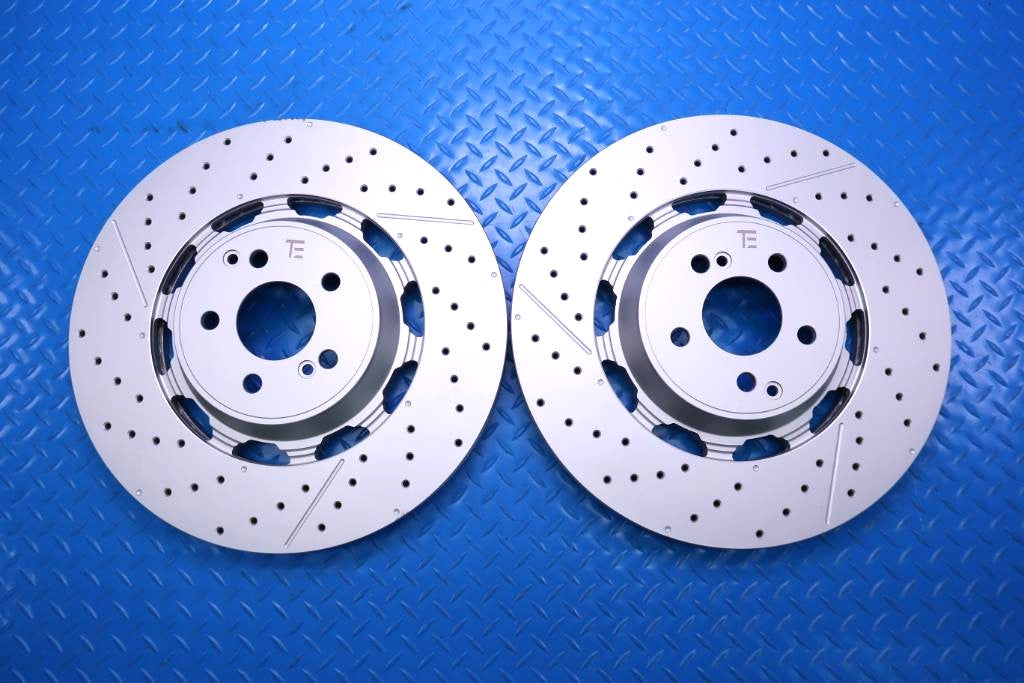 Mercedes E63 AMG S front brake disc rotors 2pcs TopEuro #12522