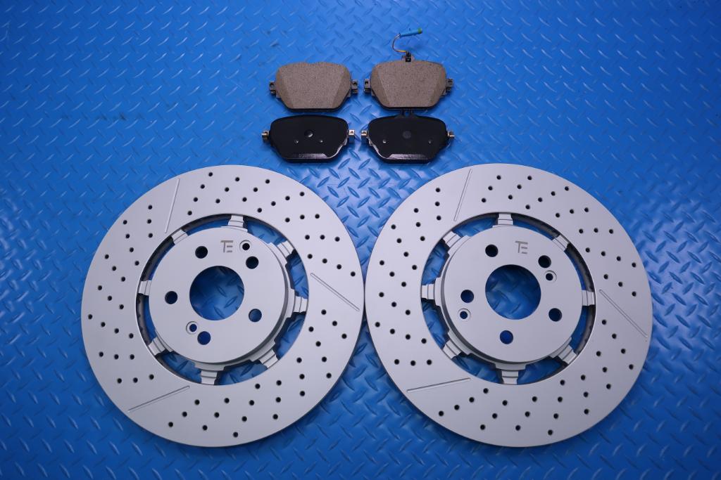 Mercedes E63 AMG S rear brake pads & rotors TopEuro #12524