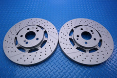 Mercedes E63 AMG S rear brake disc rotors x2 pcs TopEuro #12525
