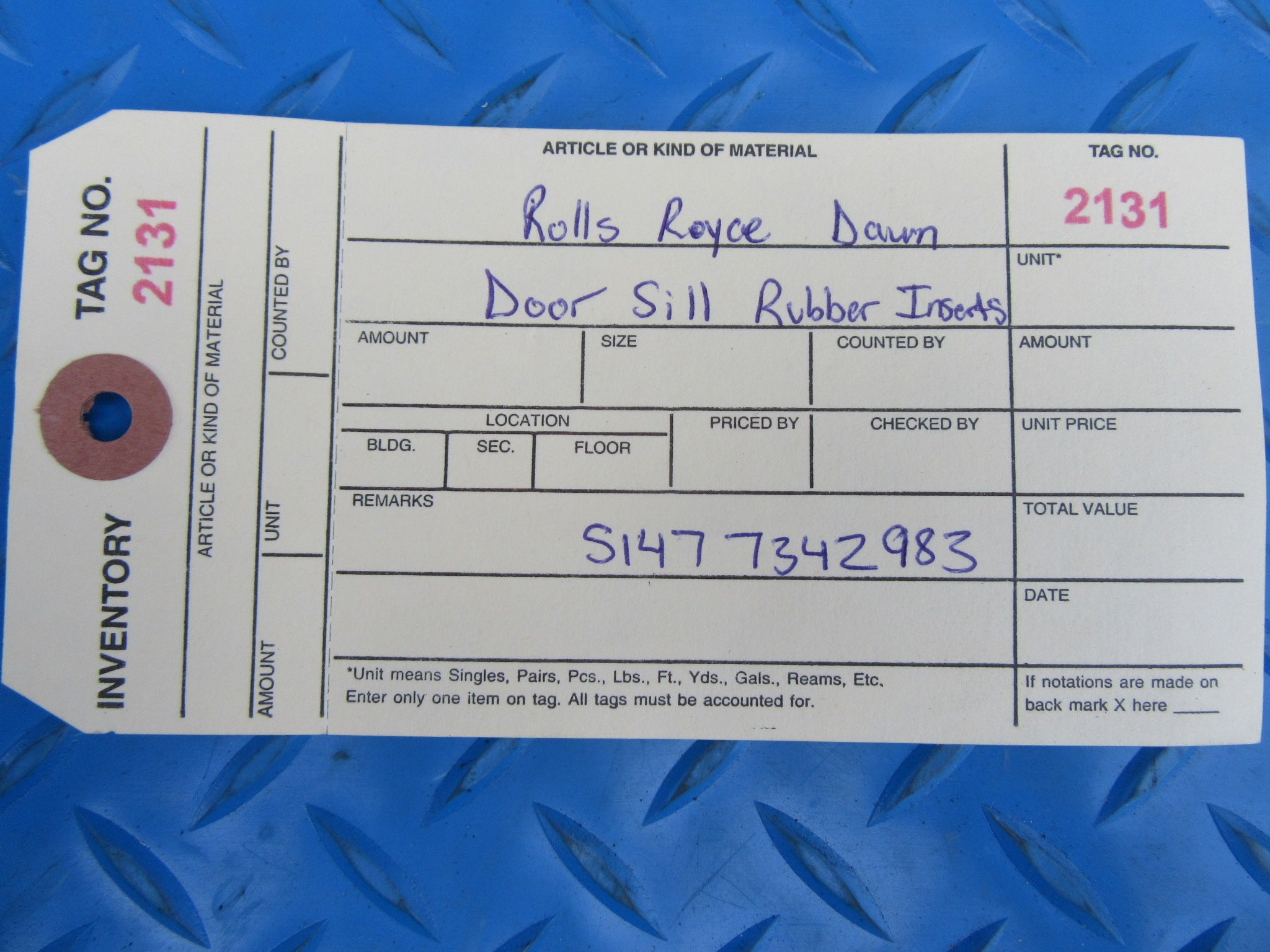 Rolls Royce Wraith Dawn front door sill rubber inserts 4pcs #2131