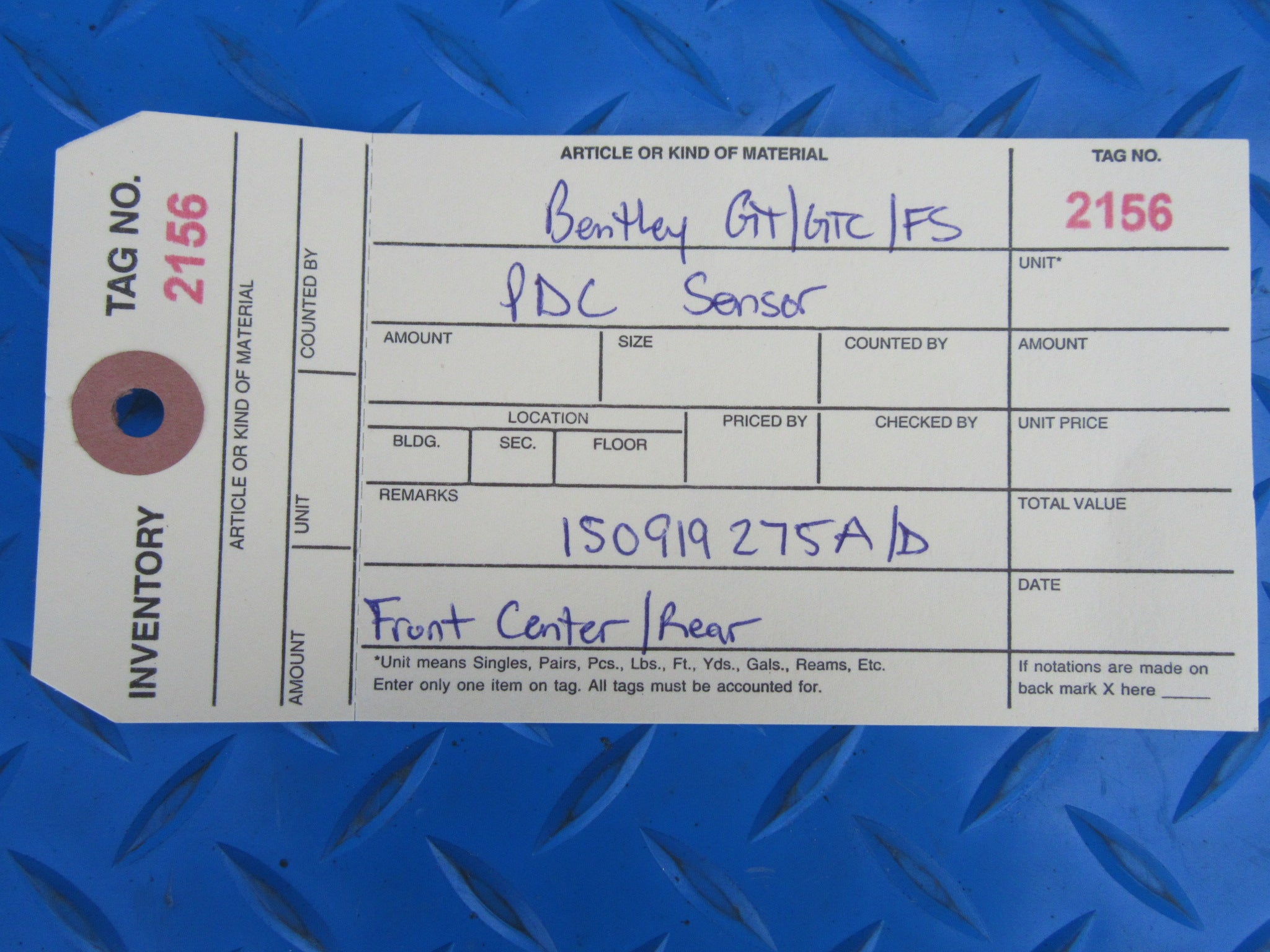 Bentley Flying Spur GT GTC parking distance pdc sensor #2156