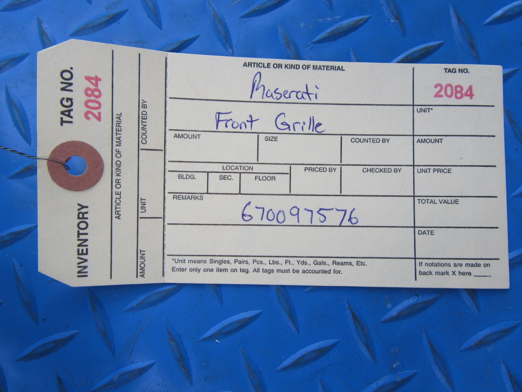 Maserati Ghibli front grille #2084