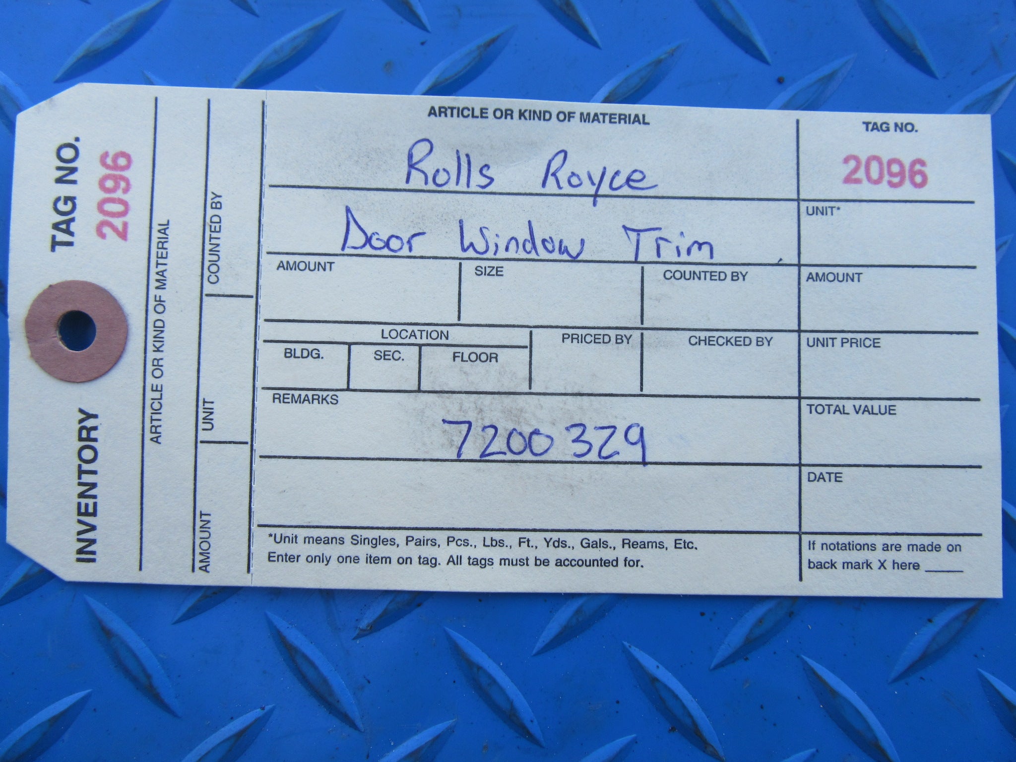 Rolls Royce Ghost left rear door lower window trim #2096