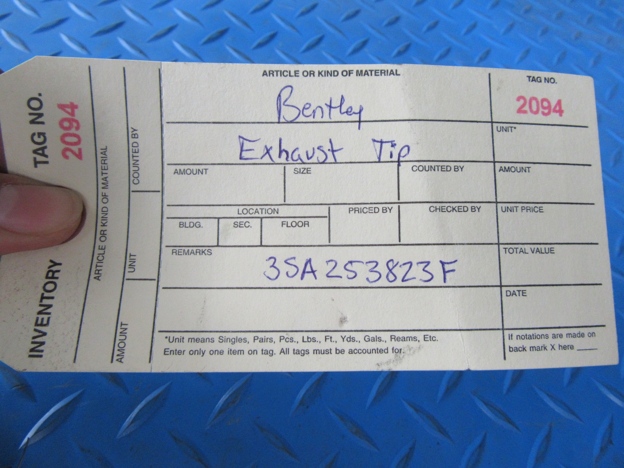 Bentley Continental GT GTC left exhaust tip #2094