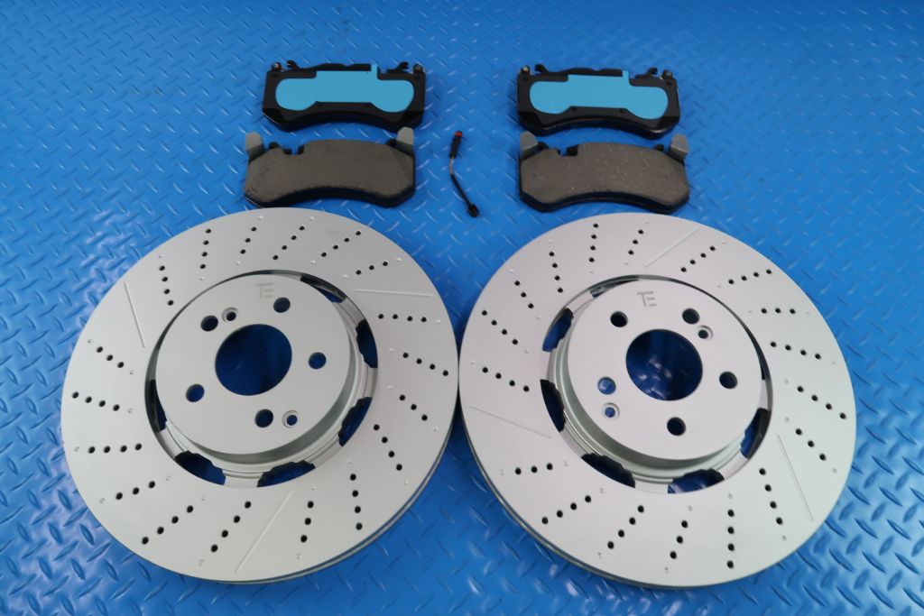 Mercedes Benz E63 AmgS C63 Cls63 Amg front low dust brake pads & rotors TopEuro #12276