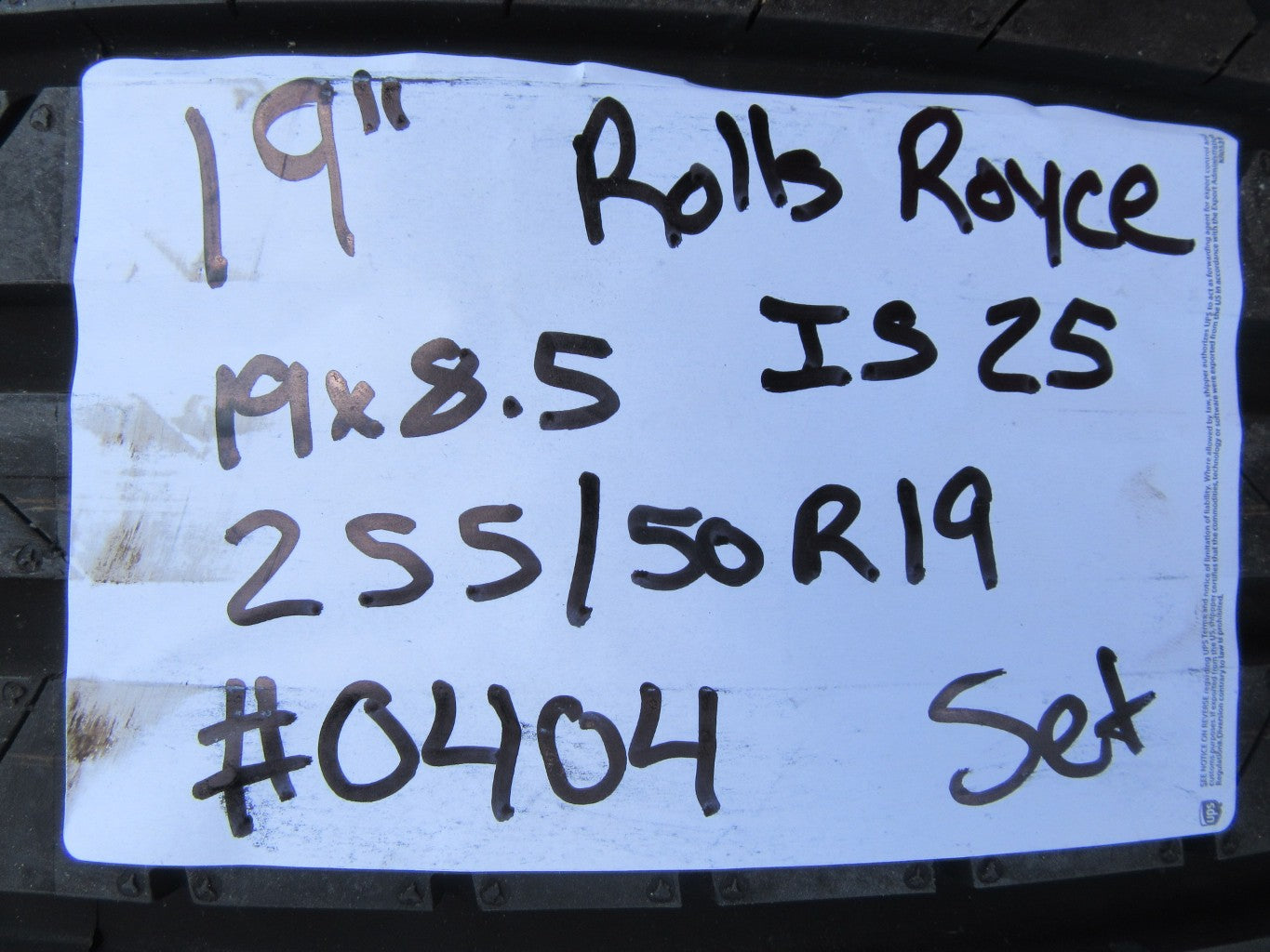 19" Rolls Royce Ghost wheels rims tires set of 4 #0404