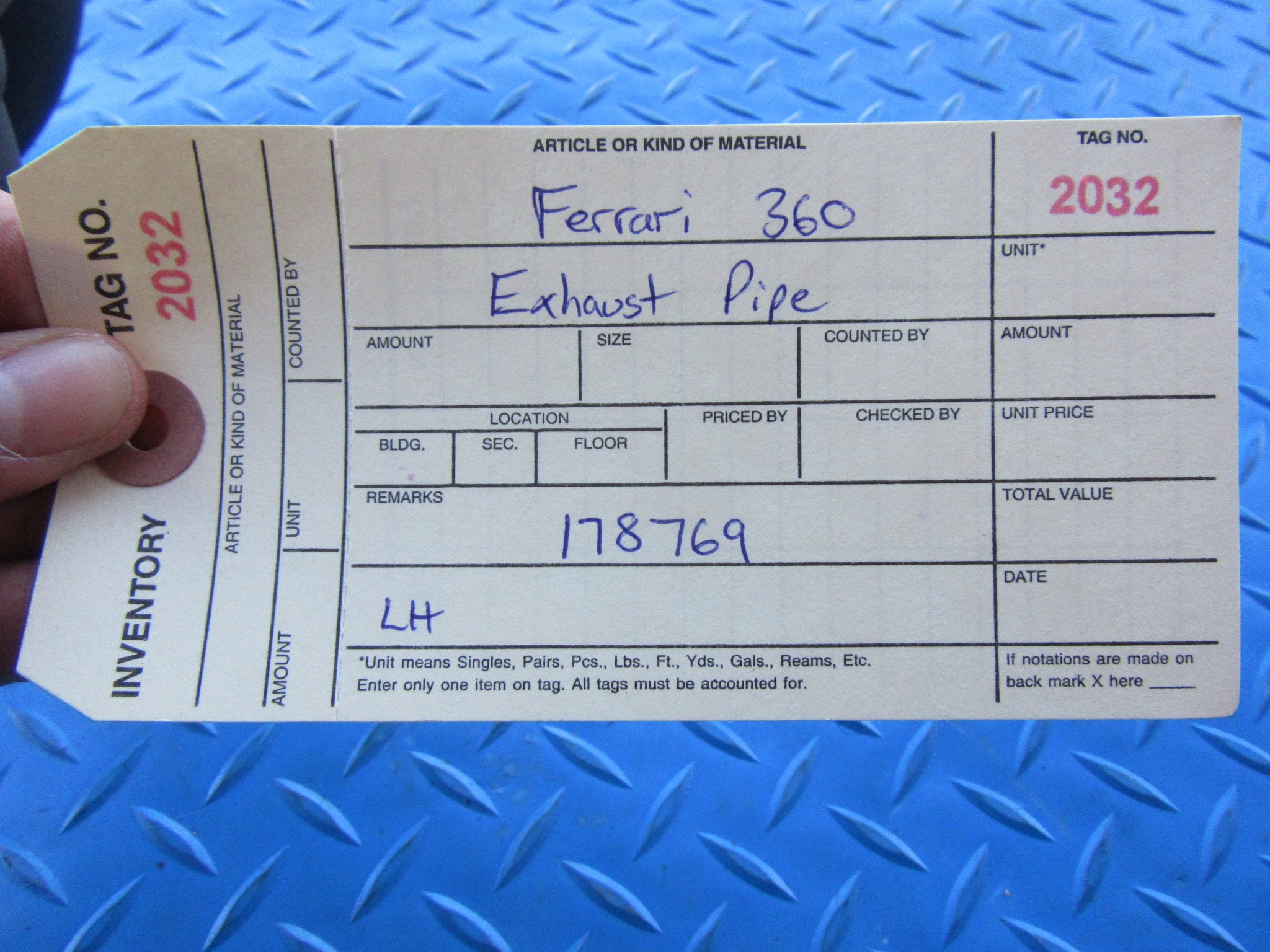 Ferrari 360 left exhaust outlet pipe #2032