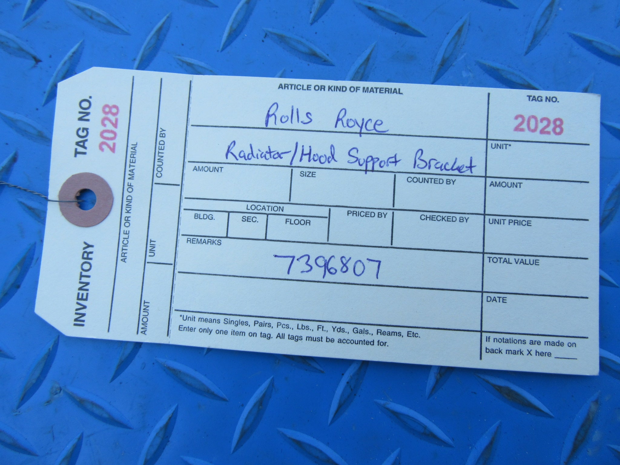 Rolls Royce Wraith Dawn front radiator support left front hood support bracket #2028