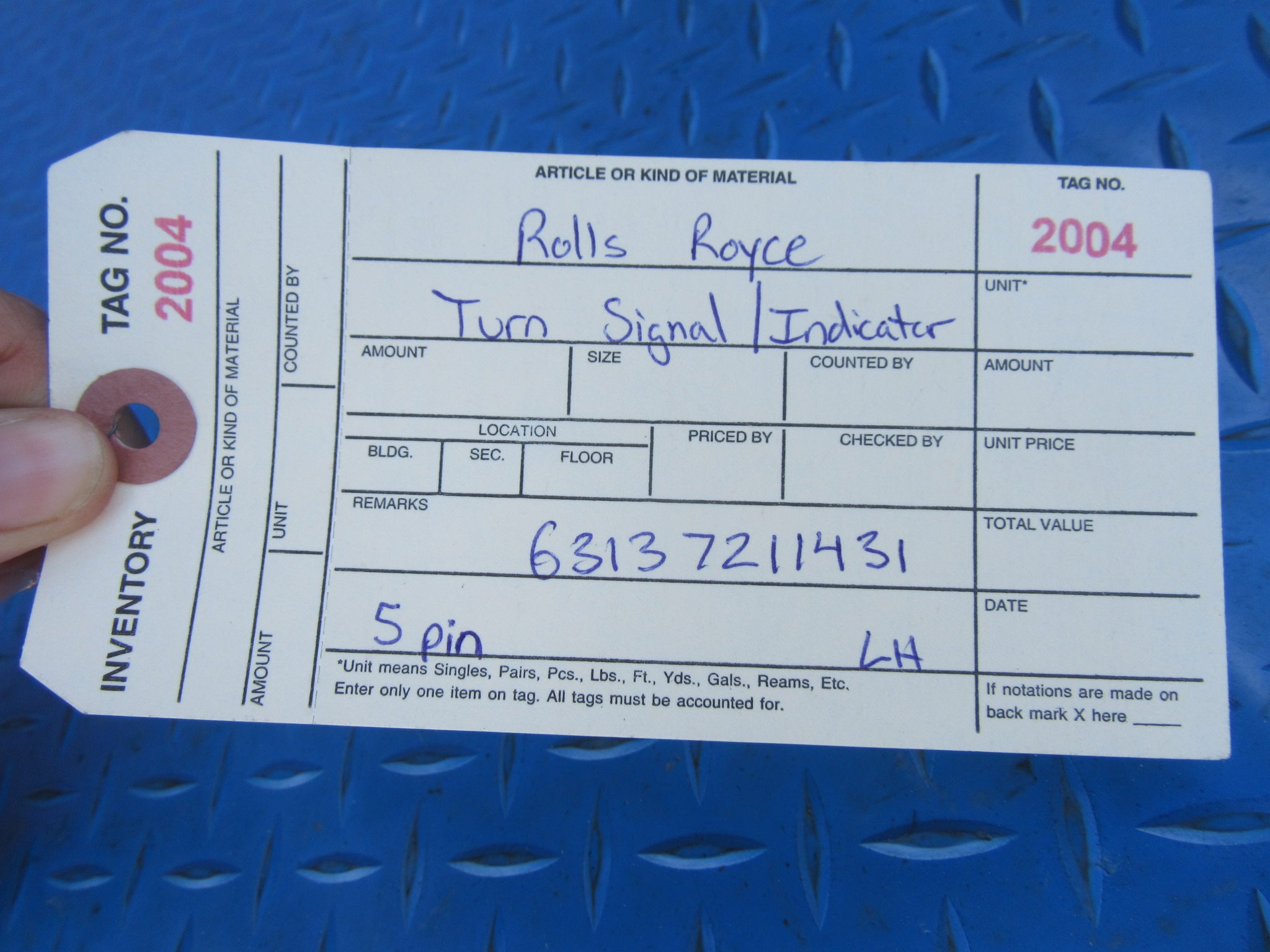 Rolls Royce Ghost Wraith left turn signal indicator 5 pin plug #2004