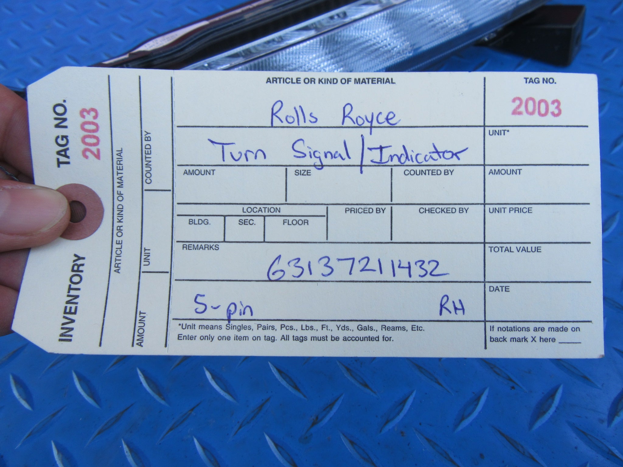Rolls Royce Ghost Wraith right turn signal indicator 5 pin plug #2003
