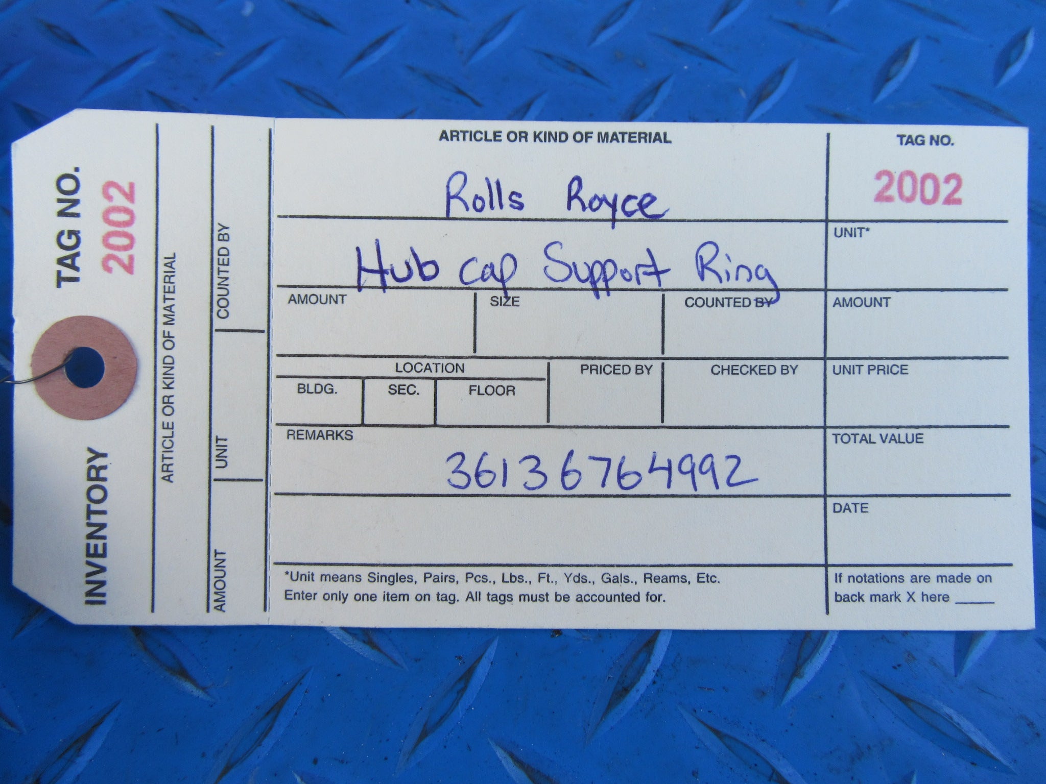 Rolls Royce Phantom hub cap supporting adapter ring #2002