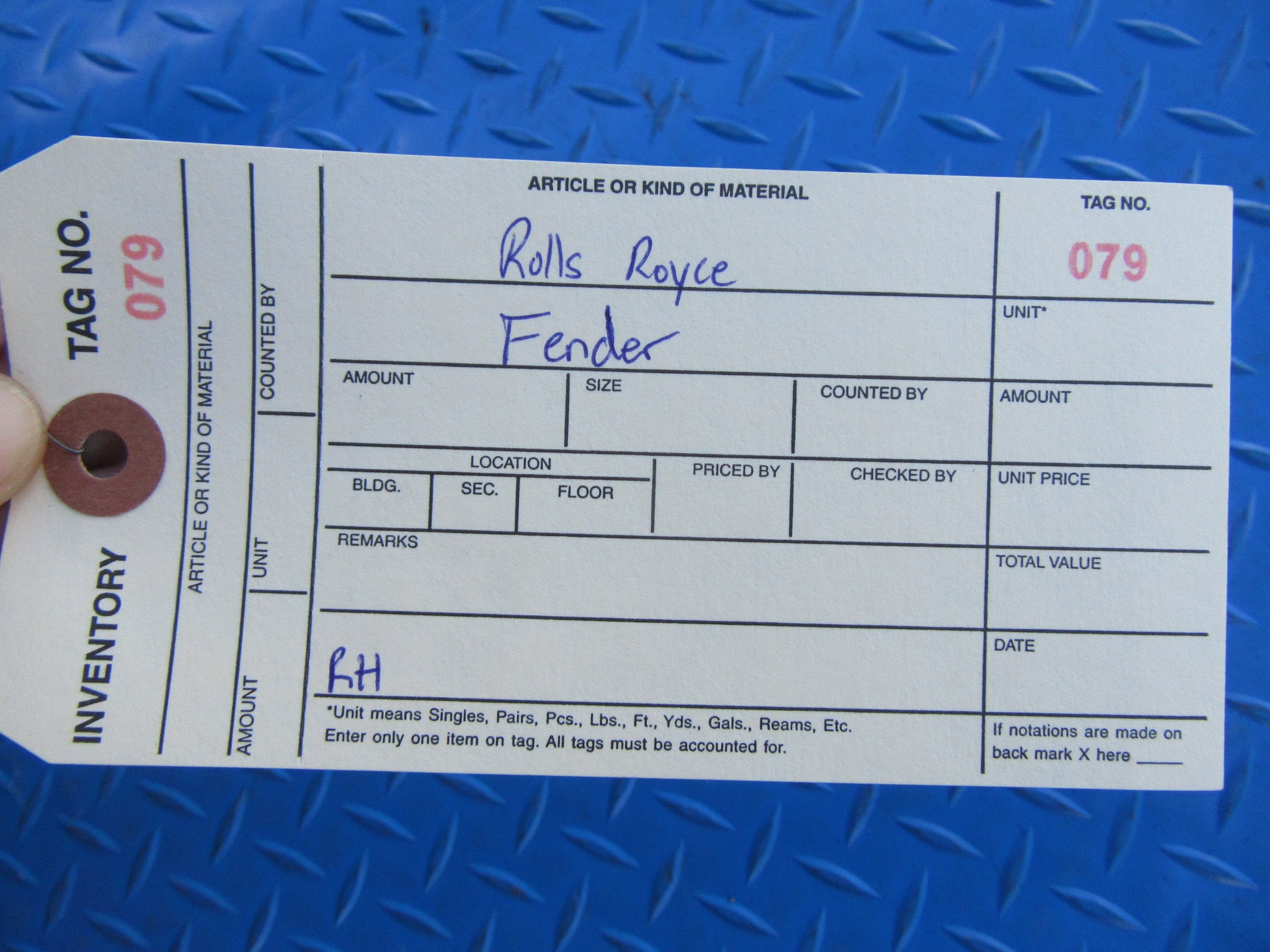 Rolls Royce Cullinan right fender #0079