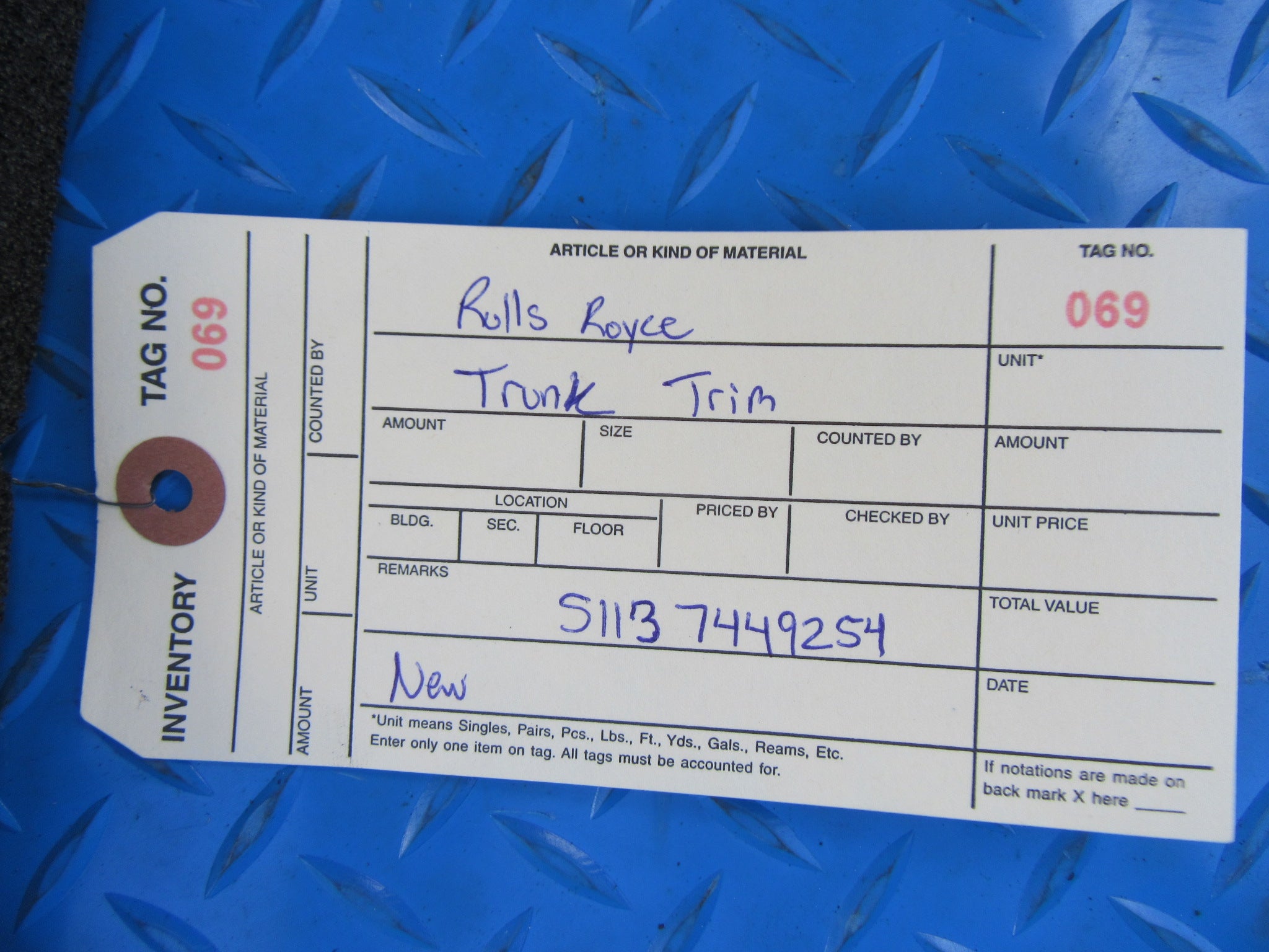 Rolls Royce Cullinan trunk lock trim panel NEW #0069