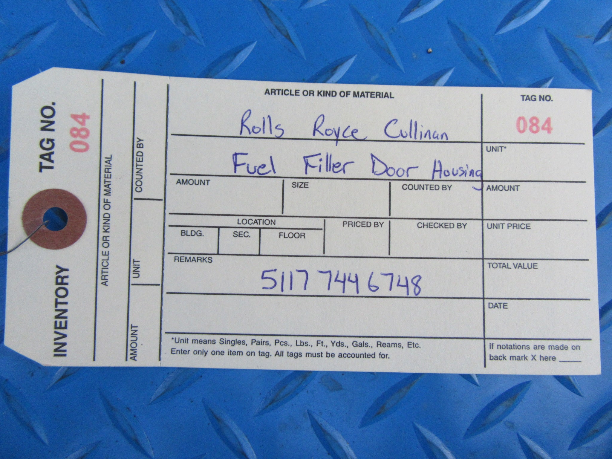 Rolls Royce Cullinan fuel filler door housing cover pot NEW #0084