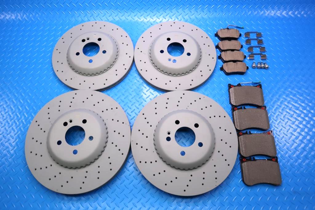 Mercedes S class S550 S560 front rear brake pads & co-cast rotors #13028