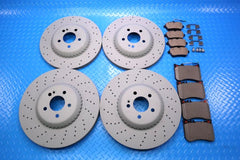 Mercedes S class S550 S560 front rear brake pads & co-cast rotors #13028