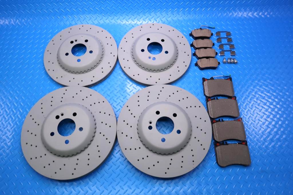 Mercedes S class S550 S560 front rear brake pads & co-cast rotors #13028