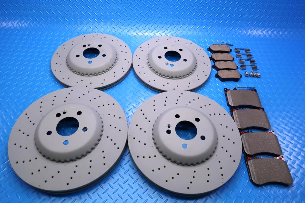 Mercedes S class S550 S560 front rear brake pads & co-cast rotors #13028