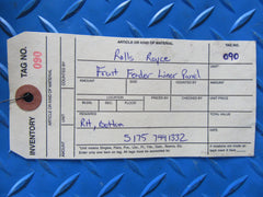 Rolls Royce Cullinan right front fender liner lower panel #0090