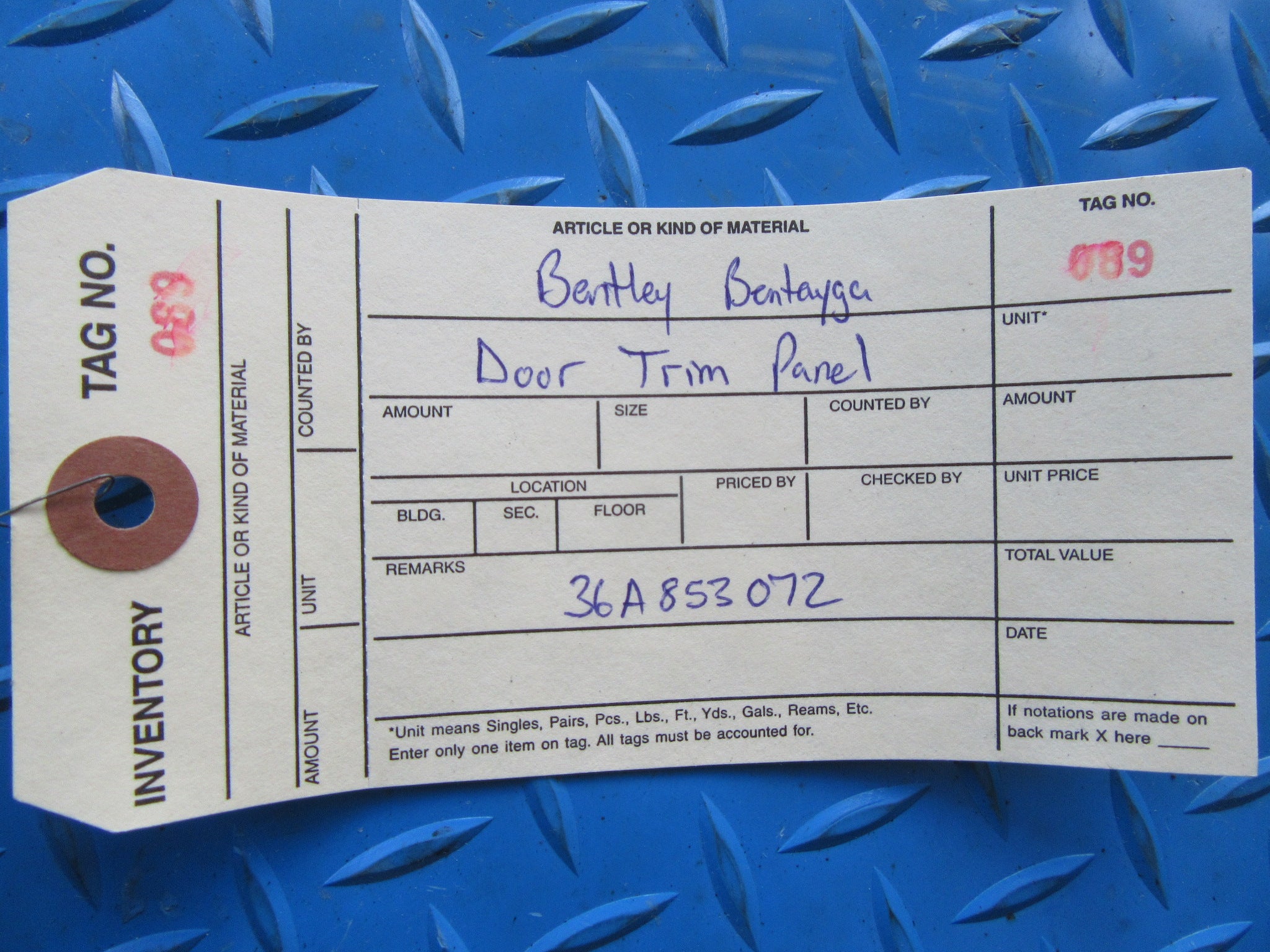 Bentley Bentayga right front door lower trim panel NEW #0089