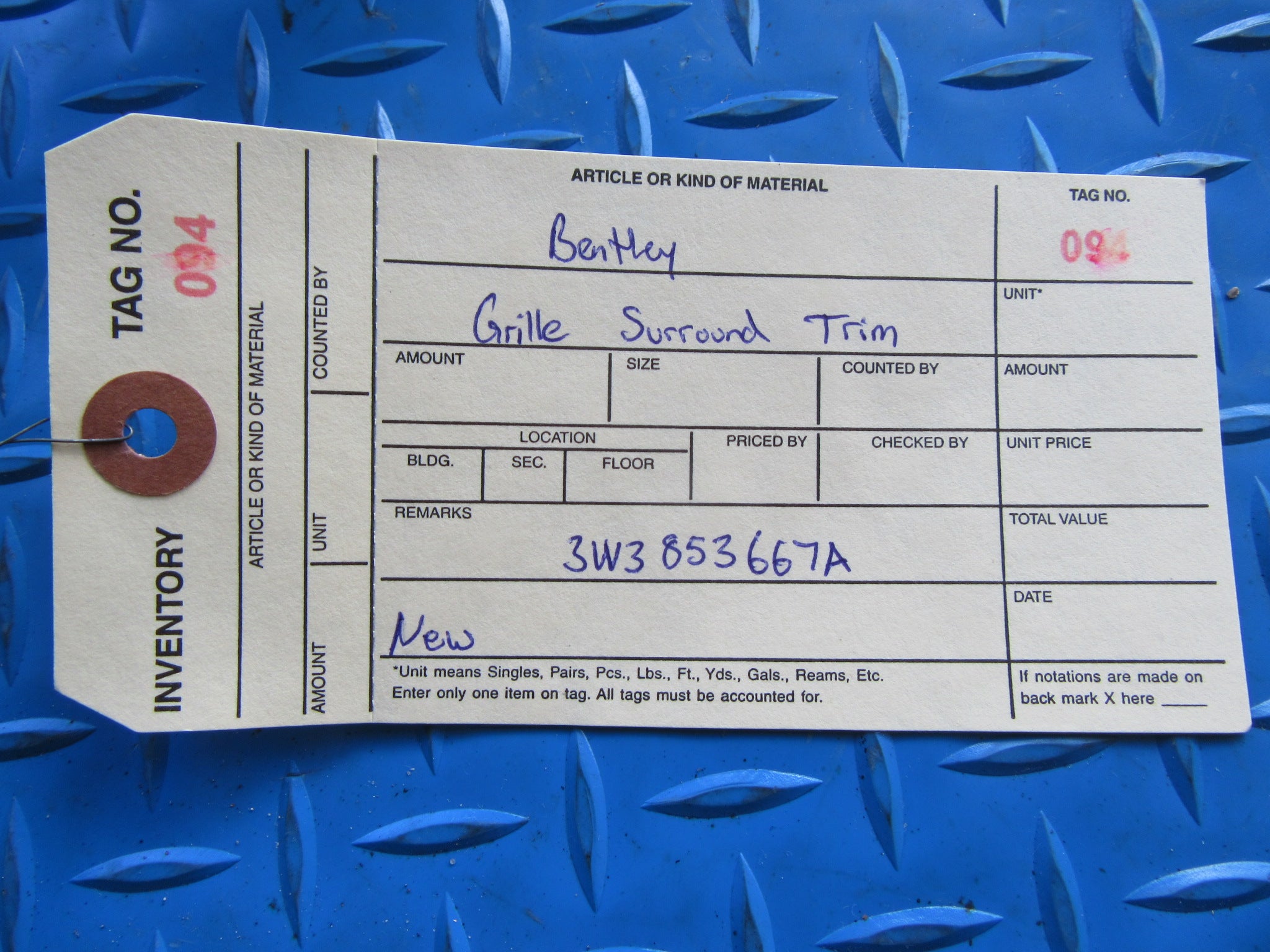 Bentley Continental GT GTC main radiator grille chrome inner surround trim NEW OEM #0094